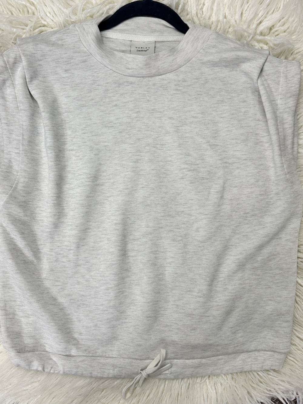 Varley Otis Sleeveless Sweat DoubleSoft Top Ivory Marl - Picture 5 of 10